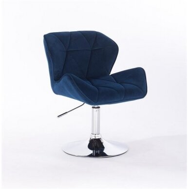 Beauty salons and beauticians stool HR111N, blue velour