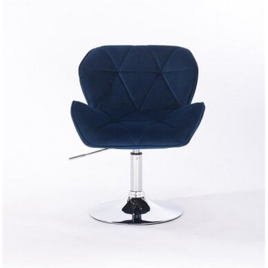 Beauty salons and beauticians stool HR111N, blue velour 1