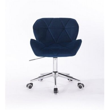 Beauty salons and beauticians stool HR111K, blue velour 1