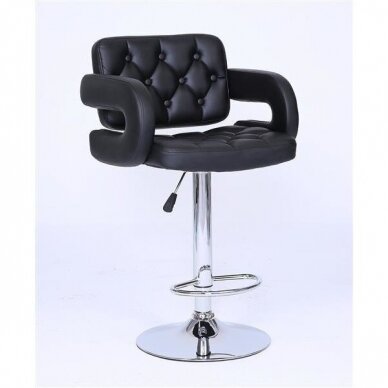 Professional chair for make-up specialists HC8403W, black color