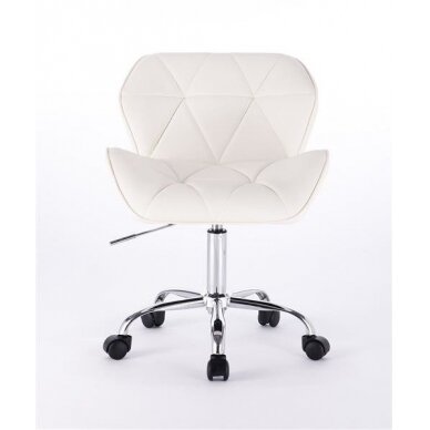 Beauty salons and beauticians stool HC111K, white eco-leather 1