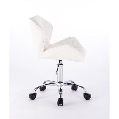 Beauty salons and beauticians stool HC111K, white eco-leather 2