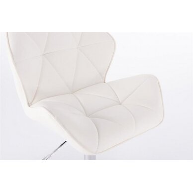 Beauty salons and beauticians stool HC111K, white eco-leather 3