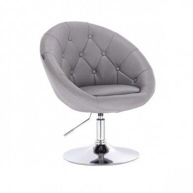 Beauty salons and beauticians stool HC8516, gray eco-leather