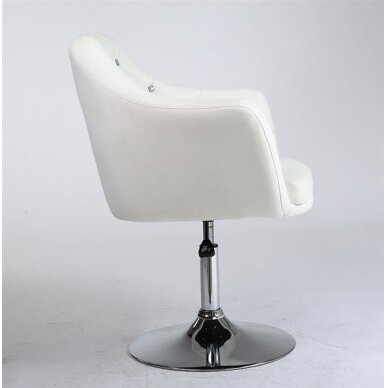 Beauty salons and beauticians stool HC830, white eco-leather 2