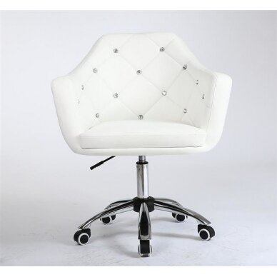 Beauty salons and beauticians stool HC830K, white eco-leather 1