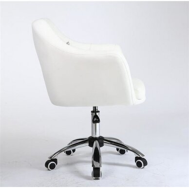 Beauty salons and beauticians stool HC830K, white eco-leather 2