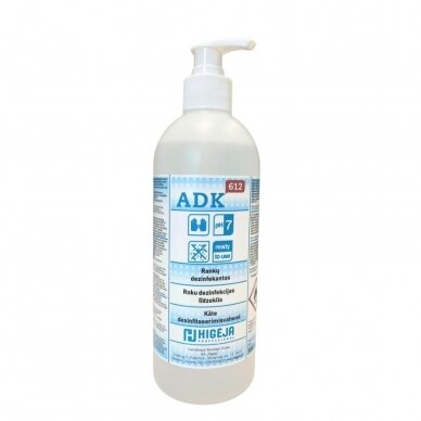 ADK-612 biocidinis rankų dezinfekantas grožio salonams, 500ml