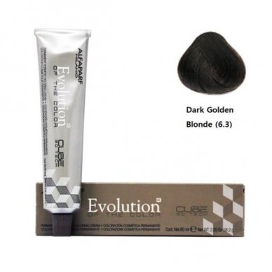 Alfaparf Evolution Cube 3D ilgalaikiai plaukų dažai 60 ml 6.3 Dark golden blonde