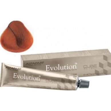 Alfaparf Evolution Cube 3D ilgalaikiai plaukų dažai 60 ml 8.4 Light copper blonde