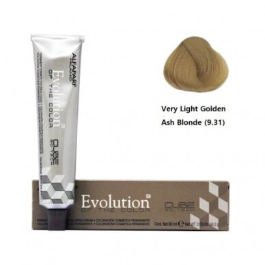 Alfaparf Evolution Cube 3D ilgalaikiai plaukų dažai 60 ml 9.31 Very light golden ash blonde