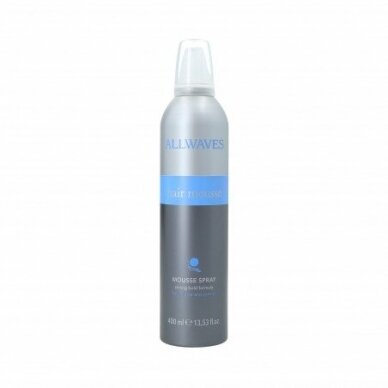 ALLWAVES HAIR MOUSSE stiprios fiksacijos putos plaukams, 400 ml