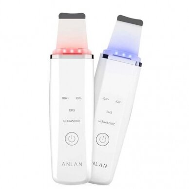 ANLAN professional ultrasonic spatula for facial cleansing (24.000 Khz) + LED light