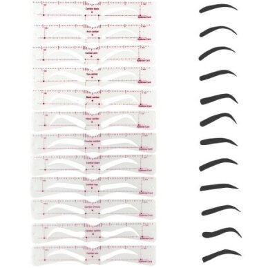 Eyebrow molds for dyeing procedures, size M, 12 pcs.  1