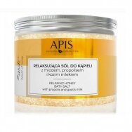 APIS RELAX HONEY BATH SALT relaxing bath salt with honey and goat's milk, 650 g.