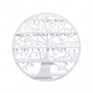 Полка декоративная металлическая круглая для хранения лаков, цвет белый