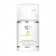 APIS DISCOLOURATION-STOP skaistinamasis, mažinantis odos spalvos pokyčius, naktinis veido kremas, 50 ml.