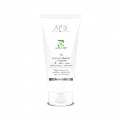 APIS ACNE STOP gelis veido masažo procedūroms veido odai pažeistai akne, 200 ml