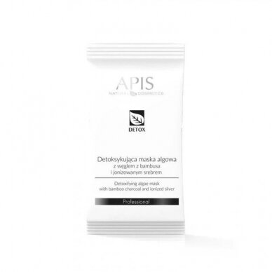 APIS DETOX detoxifying alginate algae mask with bamboo charcoal and ionized silver, 20 g.