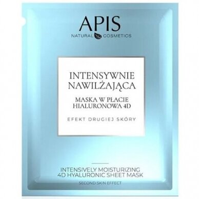 APIS HOME SPA intensely moisturizing sheet face mask with green tea extracts and 4D hyaluronic acids, 20 g.