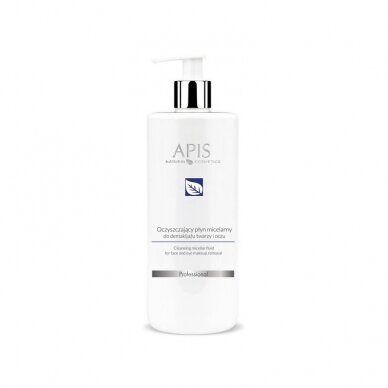 APIS PROFESSIONAL micellar water with hyaluronic acid and aloe extracts for thorough face and lip makeup removal, 500 ml