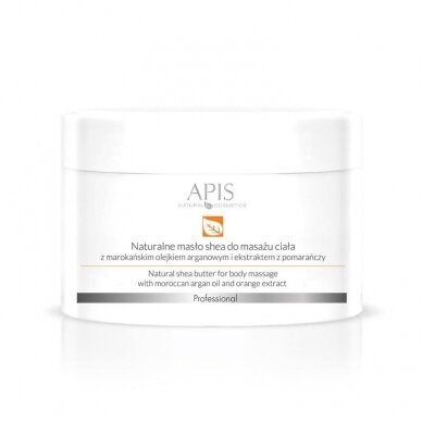 APIS natural shea butter with argan oil for body massage, 200 g.