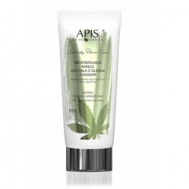 APIS CANNABIS HOME CARE regeneruojantis sviestas kūnui su kanapių aliejumi, 200 ml