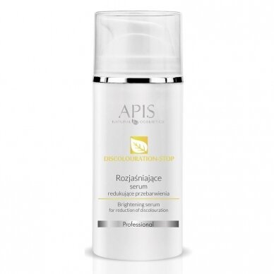 APIS  DISCOLOURATION-STOP koncentruotas veido serumas šviesinantis pigmentines dėmes su šilko proteinais bei keramidais, 100 ml