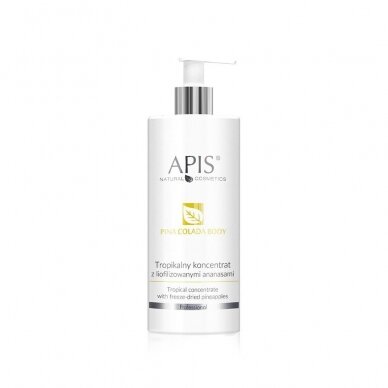 APIS PINACOLADA BODY stangrinantis koncentratas kūno linijoms su liofilizuotais ananasais, 200 ml.