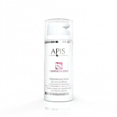 APIS COUPEROSE STOP vitamin C saturated face cream with silk proteins and ceramides for capillary facial skin, 100 ml