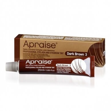 APRAISE professional eyebrow and eyelash dye, dark brown color no. 3, 20 ml 1