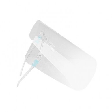 Protective face shield with replaceable blades 5