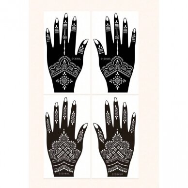 Reusable tattoo templates, 4 pcs. 1