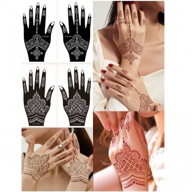 Reusable tattoo templates, 4 pcs.