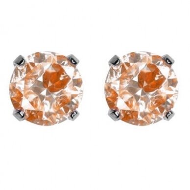 Piercing earrings SYSTEM 75 Zircona neon silver claws 7592