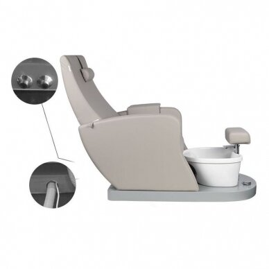 Professional electric podological SPA chair for pedicure procedures AZZURRO 016, grey color 5