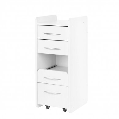 Professional cosmetology cart-cabinet with place for tool sterilizer MINI 969, white color 1