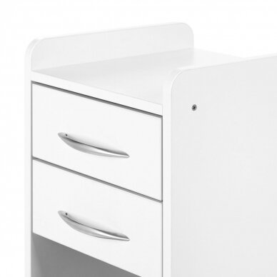 Professional cosmetology cart-cabinet with place for tool sterilizer MINI 969, white color 2