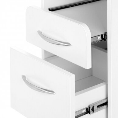 Professional cosmetology cart-cabinet with place for tool sterilizer MINI 969, white color 4