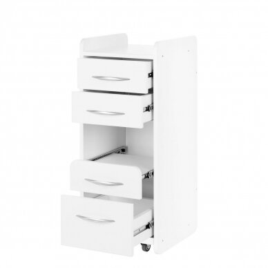 Professional cosmetology cart-cabinet with place for tool sterilizer MINI 969, white color