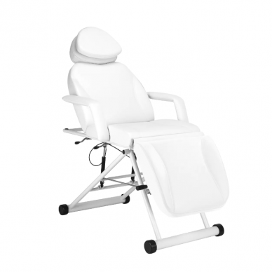 AZZURRO profesionali kosmetologinė kėdė - gultas 563, baltos spalvos