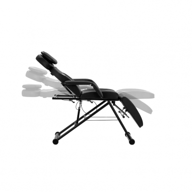 AZZURRO profesionali kosmetologinė kėdė - gultas 563, juodos spalvos 4