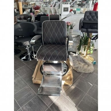 Profesionali barberio kėdė kirpykloms ir grožio salonams GABBIANO IMPERIAL, rudos spalvos 9