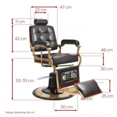 Professional barbers and beauty salons haircut chair GABBIANO BOSS BLACK 1