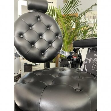 Profesionali barberio kėdė kirpykloms ir grožio salonams GABBIANO IMPERATOR BLACK 9