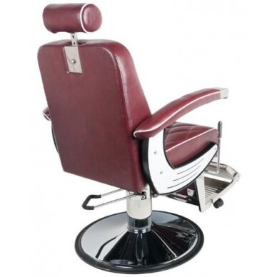 Professional barbers and beauty salons haircut chair GABBIANO MOTO style, burgundy color 2