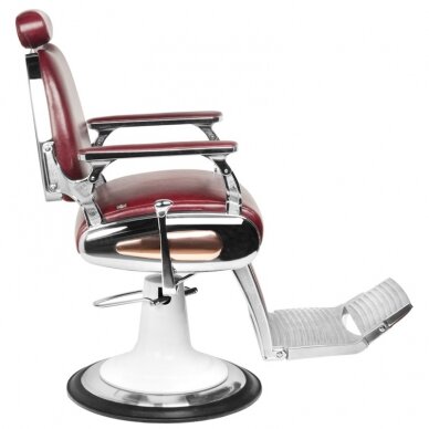 Professional barbers and beauty salons haircut chair GABBIANO MOTO style, burgundy color 4