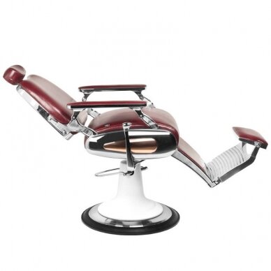 Professional barbers and beauty salons haircut chair GABBIANO MOTO style, burgundy color 5