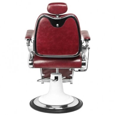 Professional barbers and beauty salons haircut chair GABBIANO MOTO style, burgundy color 7