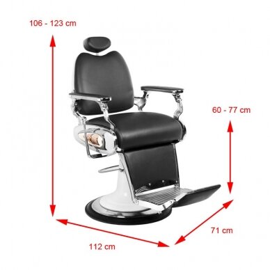 Professional beauty salons haircut chair GABBIANO MOTO, black color 5